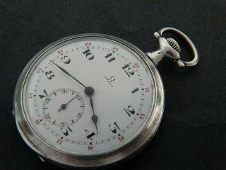 VTGE RARE OMEGA MILITARY 24 HOURS WW1.  SOLID SILVER.  PERFECT DIAL.  SERVICED 1916 2