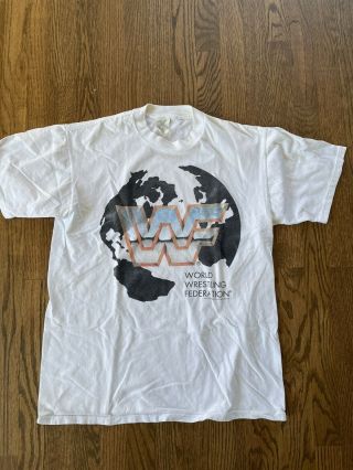 Wwf 1995 Rare Vintage Titan Sports World Shirt Size L