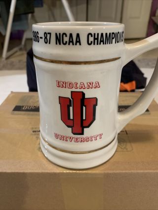 Rare Vintage Indiana University IU Ceramic Stein Mug ' 86 - ' 87 3