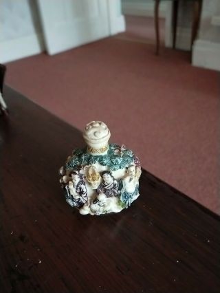 Vintage Collectable Chinese Snuff Bottle With Mark,  Resin?