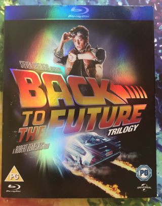 Back To The Future Trilogy Blu - Ray.  With Rare Slipcover.  Region.  Very Good