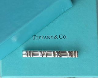 Rare Retired Tiffany & Co.  Sterling Silver 925 Atlas Tie Bar Money Clip 1995