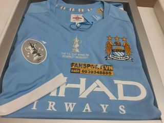 Box Manchester City FA Cup winner 2011 home shirt jersey Limited 2010 set rare 4