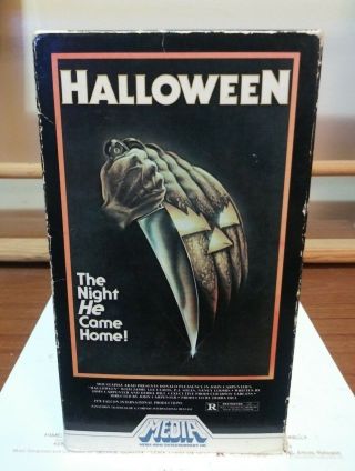 Halloween Vhs 1978 Media White Stripe Release 81 Rare Double Flaps