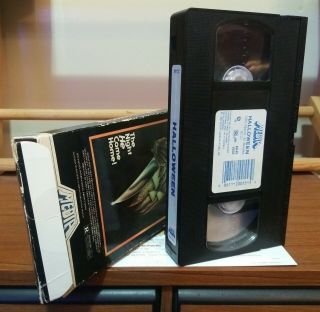 Halloween VHS 1978 Media White Stripe release 81 Rare double flaps 3
