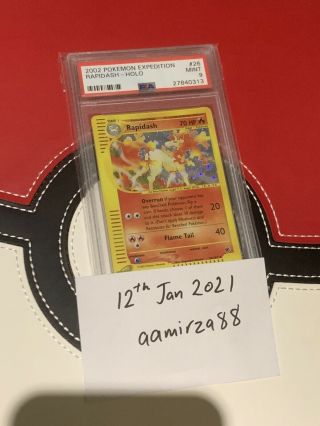Psa 9 Rapidash 26/165 Expedition Base Set Holo Rare Pokemon Card
