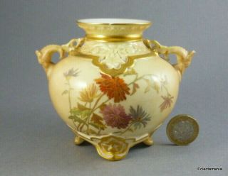Antique Royal Worcester Porcelain Posy Vase - 1176 - A/f