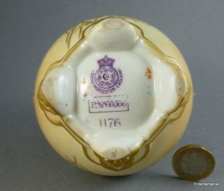 Antique Royal Worcester Porcelain Posy Vase - 1176 - A/F 3