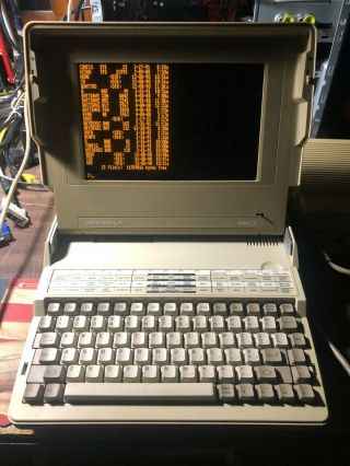 Rare Vintage " Data General One " Model 2 Laptop With Case,  Hdd,