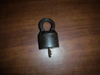 Antique Vintage Segal Brass Padlock With Key Old & Heavy Lock L@@k