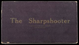 Vintage Wood Handle Circa 1937 Bulls Eye SHARP SHOOTER Gun Pistol Metal Box Rare 2