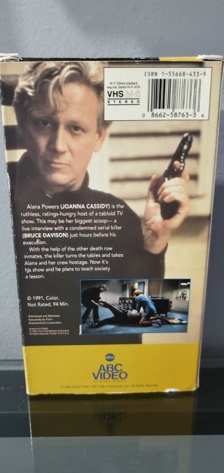 LIVE FROM DEATH ROW VHS 1991 ABC VIDEO - JOANNA CASSIDY,  BRUCE DAVIDSON - RARE 2