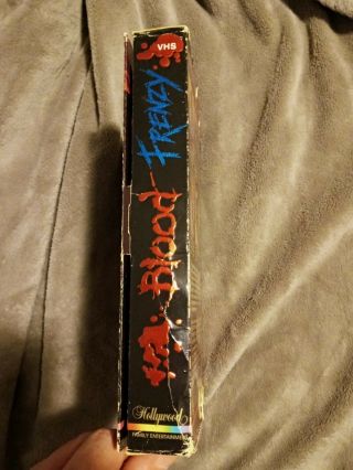 Horror VHS Blood Frenzy Big Box Htf Spine Lunchmeat Rare Oop Slasher 3