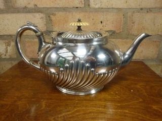 A Vintage James Dixon Of Sheffield Silver Plated 1 1/2 Pint Tea Pot