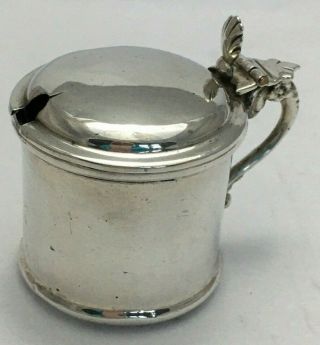 Antique Edwardian Sterling Silver Mustard Pot 1905