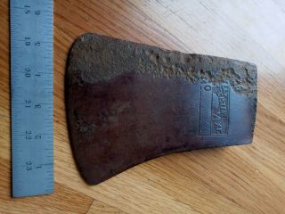 Vintage Embossed Early Kelly Registered Axe No 36435 Rare Antique Axe Head.
