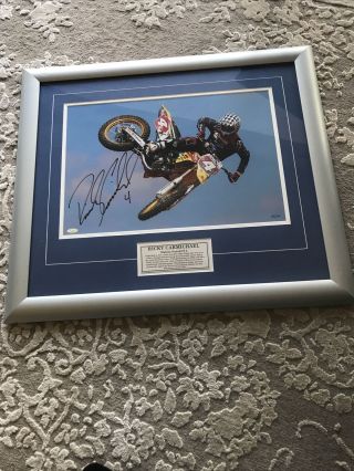 132/200 Ricky Carmichael Signed And Framed Photo Rare Collectible 22” X 29”