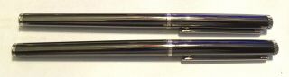 Alfred Dunhill Fountain Pen 18 Kt M Nib And Ball Point Pen Set Very Rare Set
