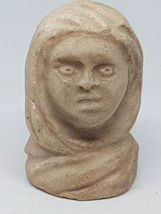 Stunning Very Rare Roman Marble Male Bust Circa 100 - 300 Ad 305 Gr.  73 Mm