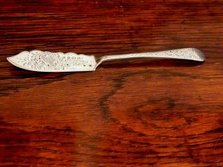 Antique Solid Silver Butter Knife Birmingham 1902 John Gilbert Christmas Cutlery