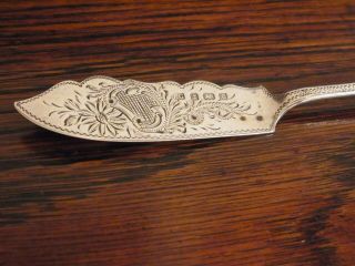 Antique solid Silver Butter knife Birmingham 1902 John Gilbert Christmas Cutlery 2