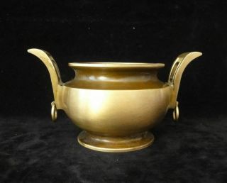 Fine Old Chinese Golden Bronze Incense Burner Censer Marked " Xuan "