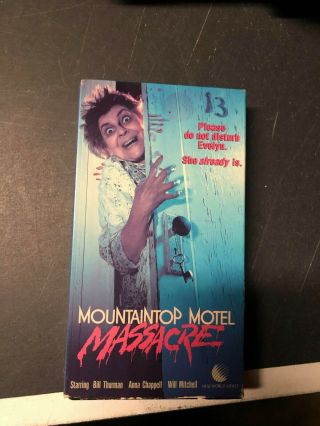 Mountain Top Motel Massacre Horror Slasher Sov Oop Rare Slip Big Box Htf Vhs