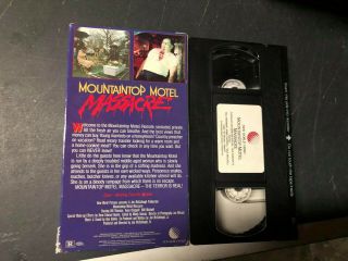 MOUNTAIN TOP MOTEL MASSACRE HORROR SLASHER SOV OOP RARE SLIP BIG BOX HTF VHS 2