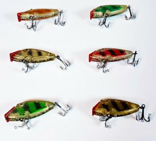 Complete Color Set Of 6 South Bend 677 Optic Lures Made in IN 1959 3