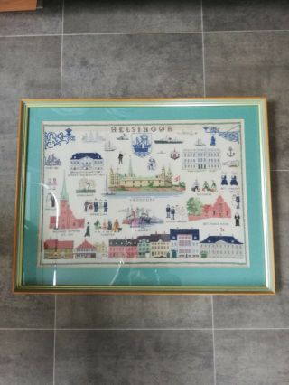 Vintage Tapestry Picture In Frame
