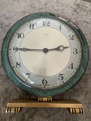 Vintage Metal/brass Art Deco Style Smiths 8 Day Mantel Clock - Not