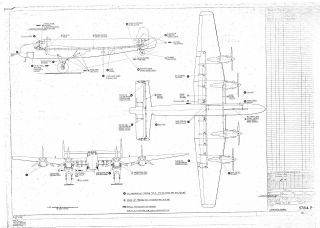 Handley Page Halifax Blueprint Plans Rare Wwii Period Drawings Raf Fine Detail