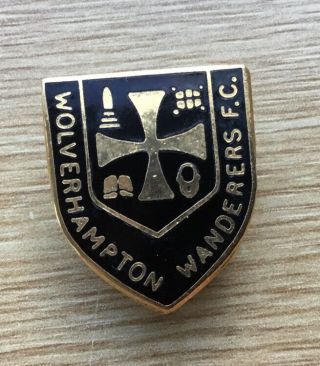 Very Rare 1980s Wolves Wolverhampton Wanderers F.  C Shield Badge