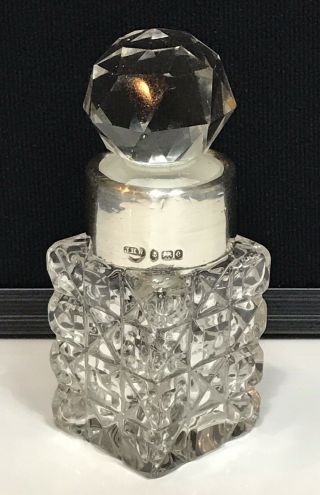 Antique Silver Collared Dressing Table Jar Perfume Birmingham 1904 Jhw Edwardian