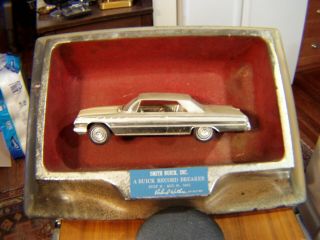 1962 Buick Electra 225 Dealer Promo Model Car Rare Dealer Award Plaque Nc Dealer