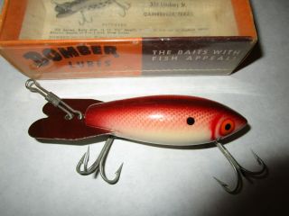 Vintage Bomber Fishing Lure W/ Box And Paper,  Great Color