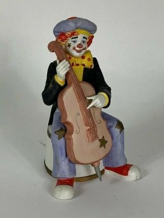 Vintage Schmid Porcelain Clown Wind Up Music Box " Entry Of The Gladiators " Rare