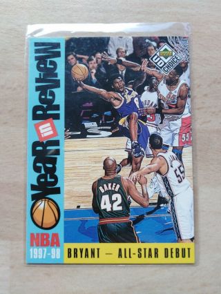 Kobe Bryant 8 L.  A Lakers 1998 Upper Deck Year In Review Card.  All Star Card.  Rare