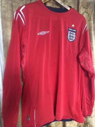 Official England Away 2004/2006 Rare Long Sleeve Shirt XL 2