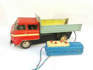 VINTAGE OLD RARE 60 ' s CHINA TIN TOY TRUCK ME 723 BATTERY OPER 3