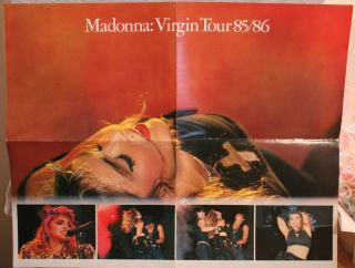 Vintage 1985 Madonna Large Poster 22x18inch Like A Virgin Tour 85/86 Rare