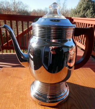 Vintage General Electric Ge 9 Cup Coffee Percolator Pot Maker Rare