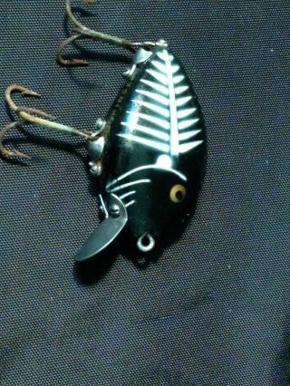 Vintage Heddon Punkinseed Fishing Lure Black Shore Awesome Color And