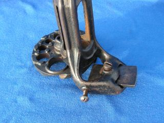 Vintage ANTIQUE E C STEARNS HOLLOW AUGER DOWELL MAKER TENON DRILL TOOLS JIG 3