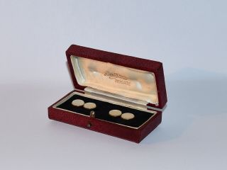 Vintage / Antique Art Deco Mother Of Pearl Cufflinks.  Boxed.