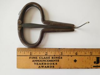 Antique Unusual Large Civil War Makers Name Hand Forged Cast Iron Jaw Jews Harp
