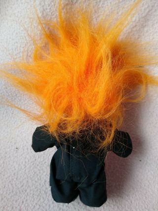 Vintage Russ Trolls Doll - X - Ray Skeleton Halloween & Orange Hair - Rare 2