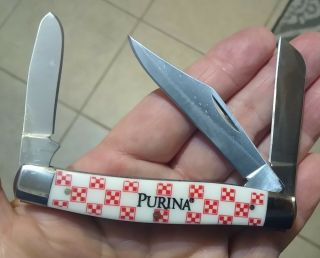 RARE Version PURINA FEEDS CHOWS 3 - Bladed POCKET KNIFE. 2
