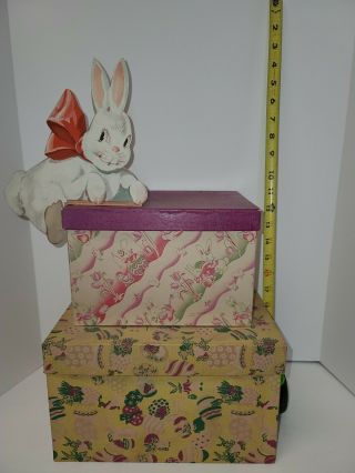 Antique Vintage Easter Egg Candy Boxes Chicks Bunnies Peeps Rabbit Cutout Diecut