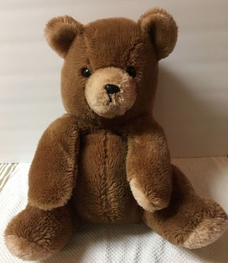Vintage Russ Berrie Oliver Plush Stuffed Brown Teddy Bear Pot Belly Korea L